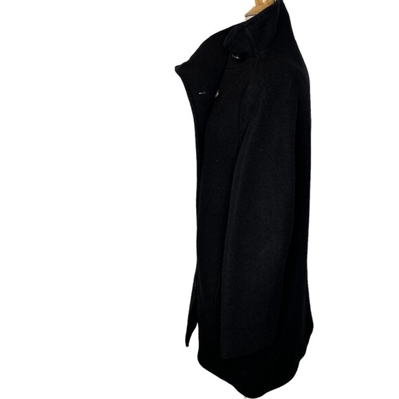 J.Crew Womens $375 Villa Coat Italian Wool Black Size 4 BA538 - Picture 5 of 10